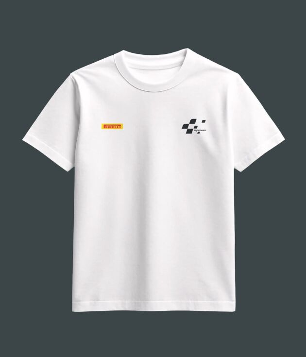 White minimalist race tee