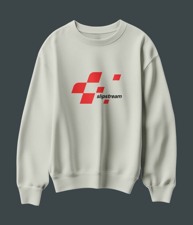 White hoodie with race logo